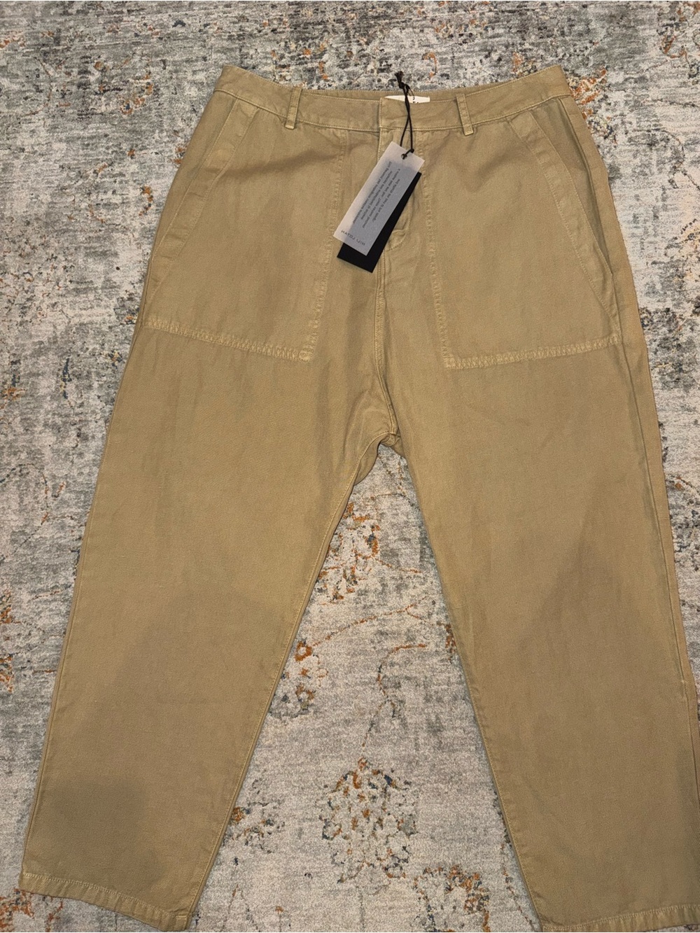 Women’s baggy Khaki Utility Pants Nili Lotan Luna Pant size 31 Military